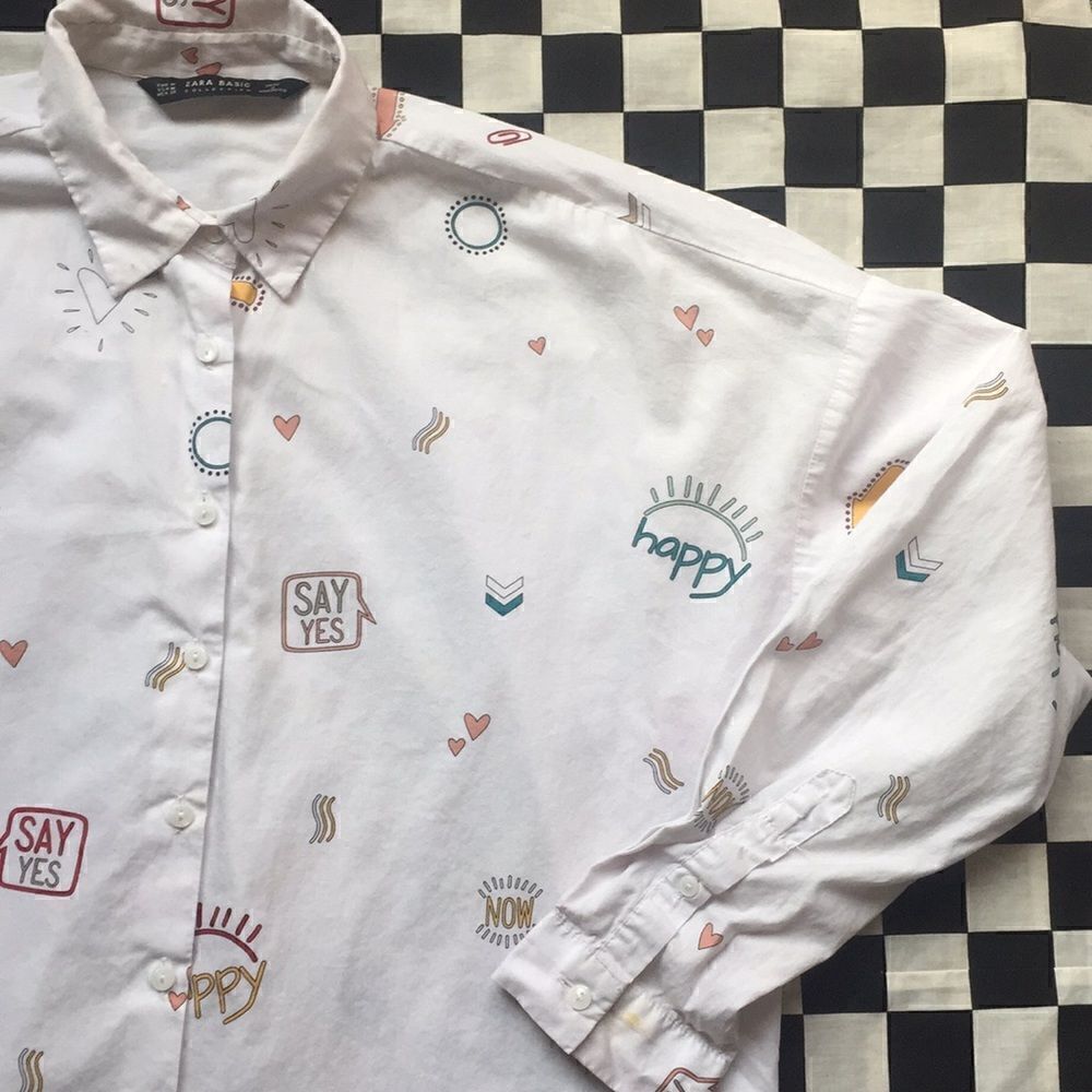 Zara basics women’s oversized button up shirt - Picture 8 of 13